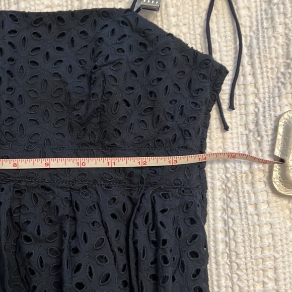 eyelet fit & flare navy dress GAP - Picture 3 of 5